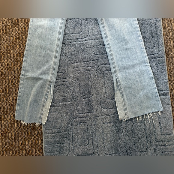 Pistola Light Wash Raw Hem Straight Flare Jeans Distressed Denim Sz 25 - Picture 10 of 16